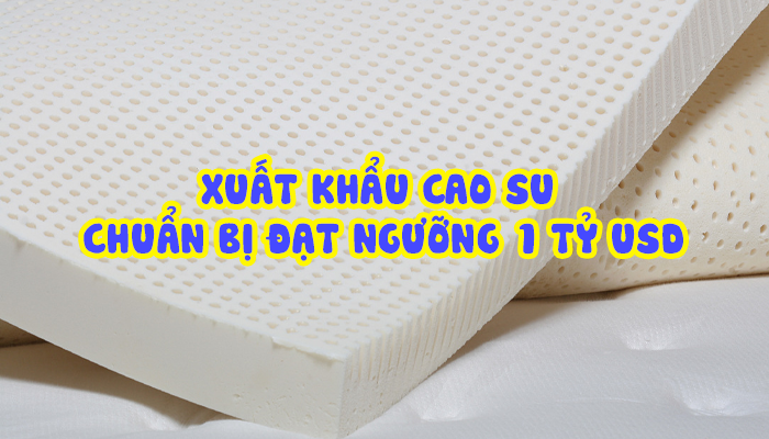 XUẤT KHẨU CAO SU CHUẨN BỊ ĐẠT NGƯỠNG 1 TỶ USD