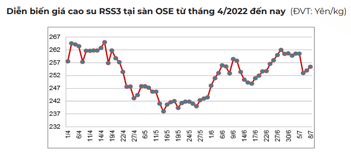 Giá cao su tăng trở lại